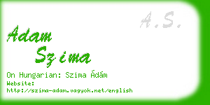 adam szima business card
